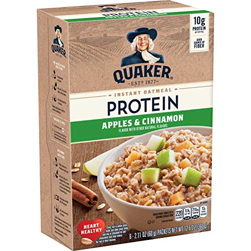 10g Protein Instant Oatmeal, Apple Cinnamon, 2.11oz Packets (Pack of 36) A976