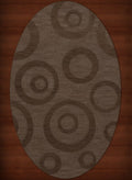 Mocha Oval Area Rug B3239