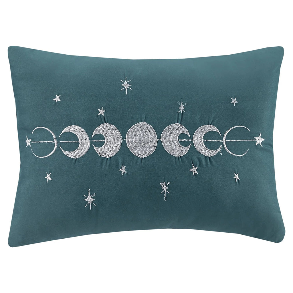 Teal Velvet Quilted Duvet Cover Set U5683
