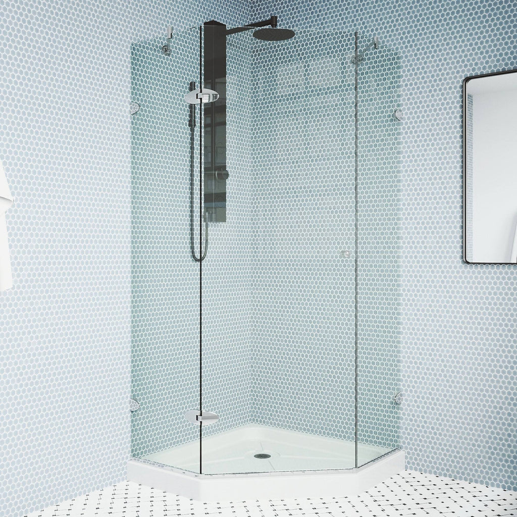 Frameless Neo-Angle Shower Enclosure with Low-Profile Base C7337