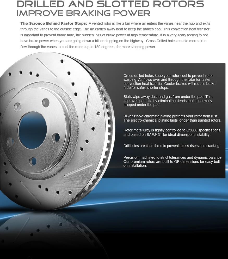 4 Lug Brake Rotors Set Y446718