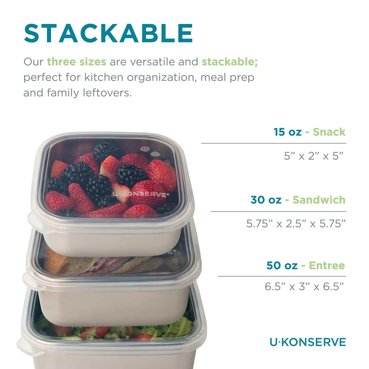 50 oz Stainless Steel Food Storage Bento Box Container with Silicone Lid E325077
