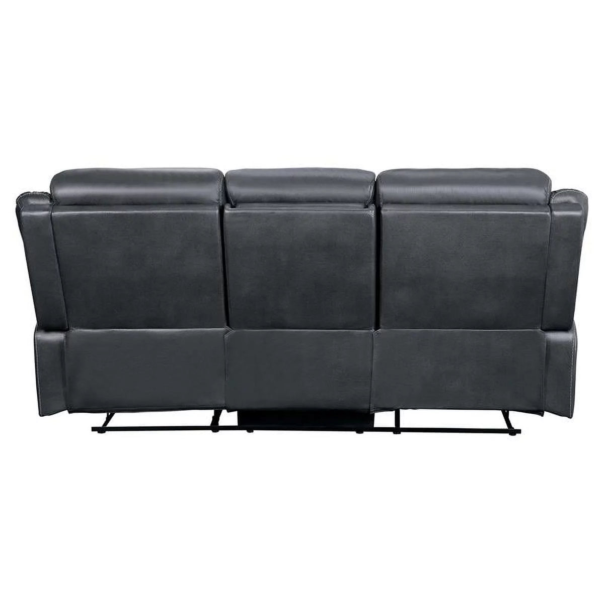 Dark Gray Double Reclining Sofa with Cup Holders K290