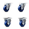 Set of 4 Poly Caster Swivel Rigid Z9050
