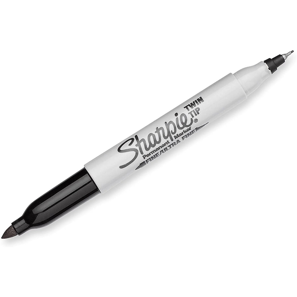 Black Twin Tip Permanent Markers 12 Count A590649