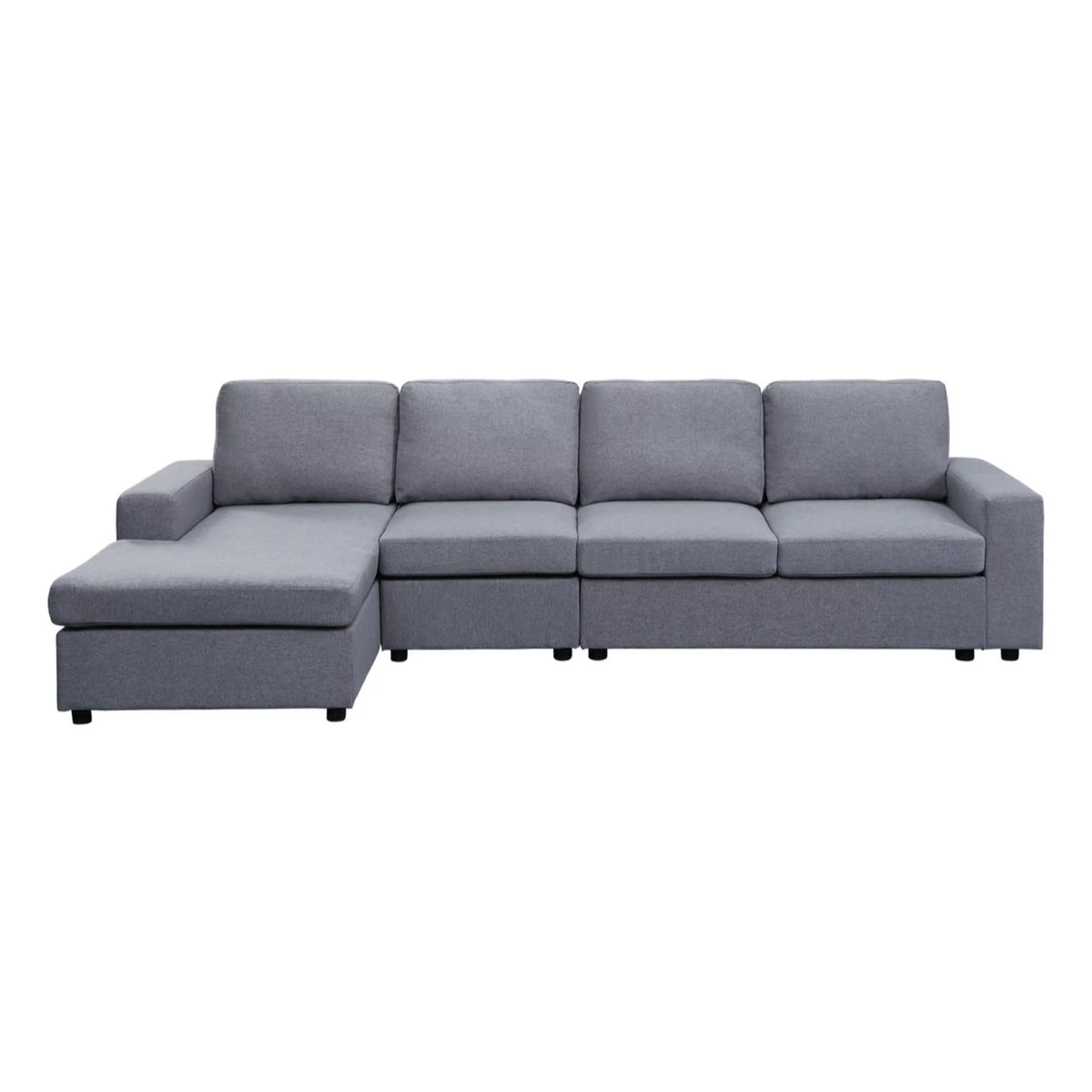 Light Gray Reversible Modular Sectional Sofa Chaise C63897