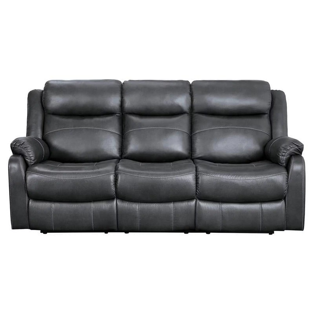 Dark Gray Double Reclining Sofa with Cup Holders K290