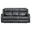 Dark Gray Double Reclining Sofa with Cup Holders K290
