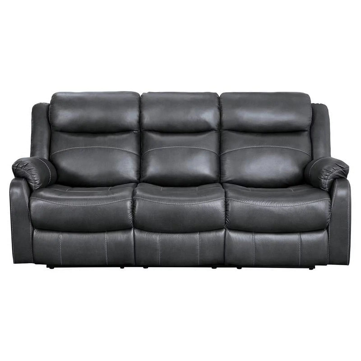Dark Gray Double Reclining Sofa with Cup Holders K290