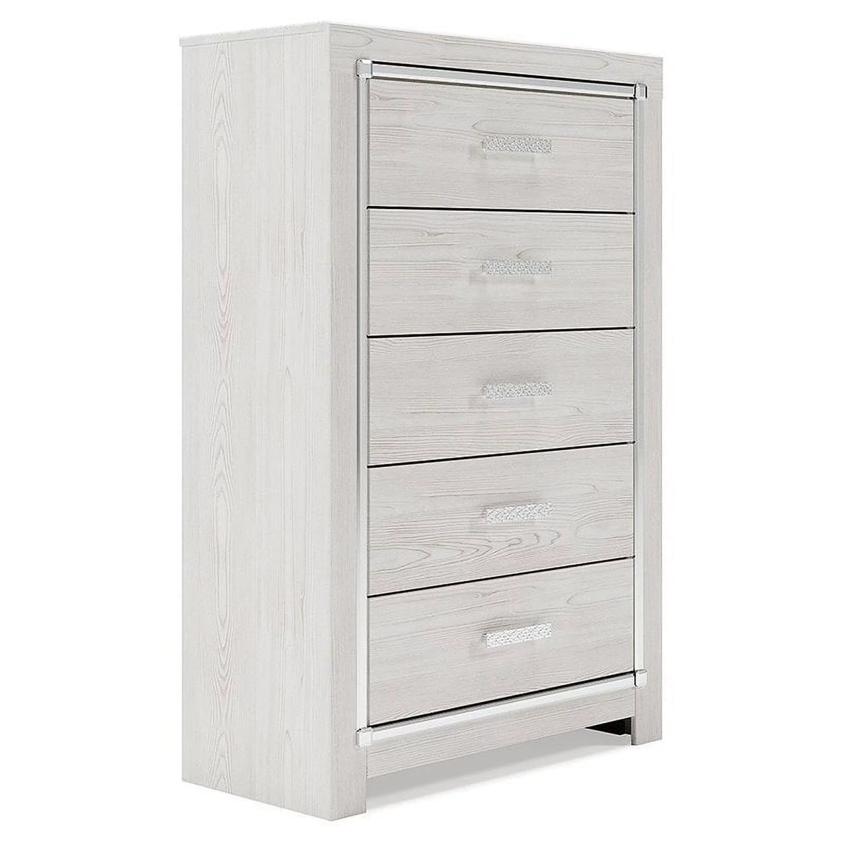 White 5 Drawer Chest R759