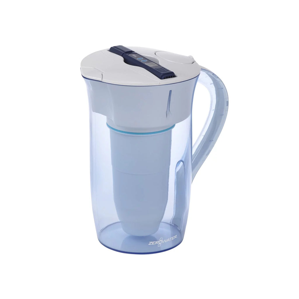 Round Water Filter Pitcher, 10 Cups, Blue K806144