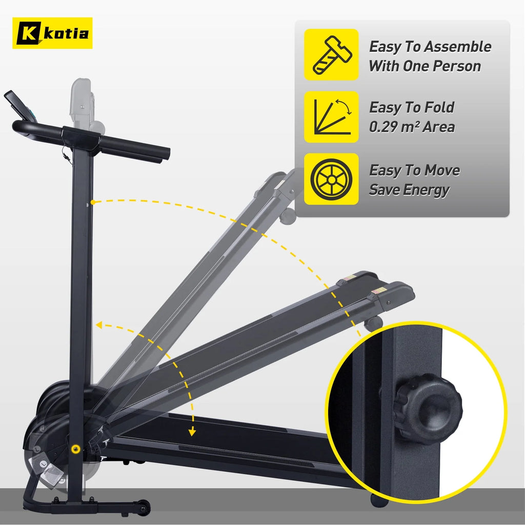 Manual Non Electric Treadmill with 10° Incline Foldable X1121