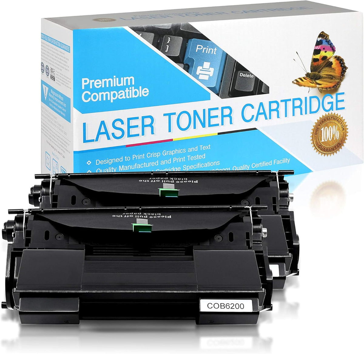 Compatible Toner Cartridge Replacement Black 2 Pack V956024