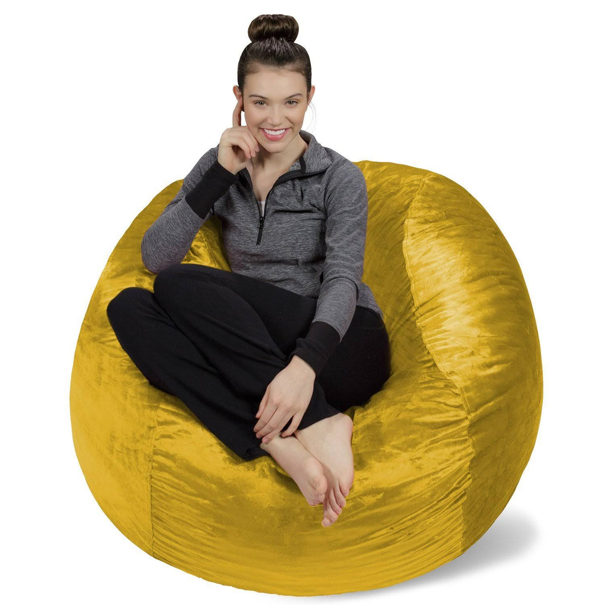 Plush MicroSuede Bean Bag Chair H881