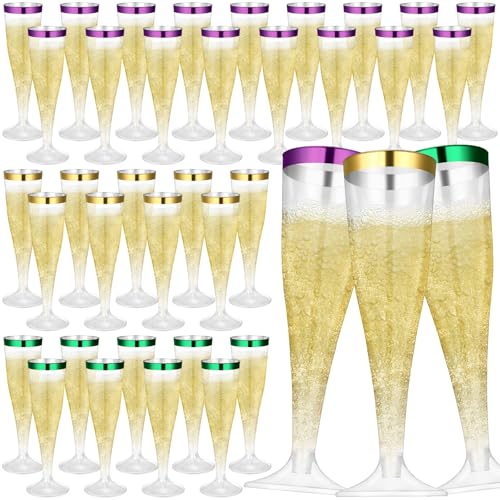 36 Pcs Clear Plastic Champagne Flutes 4.5 oz Disposable P1235