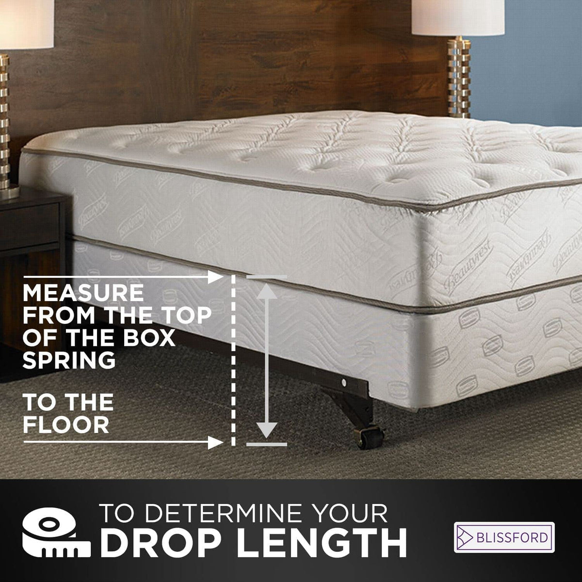 Twin Stone 18 inch Drop Poly/Cotton Bed Skirt P64087