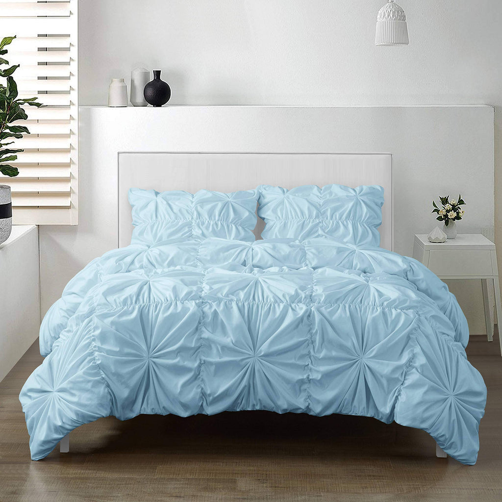 Light Blue King Duvet Cover Set Q747078