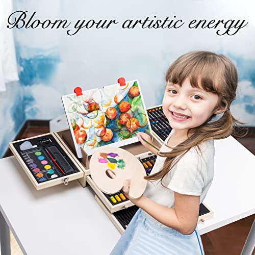 Wooden Art Set Crafts Kit with Drawing Easel V415
