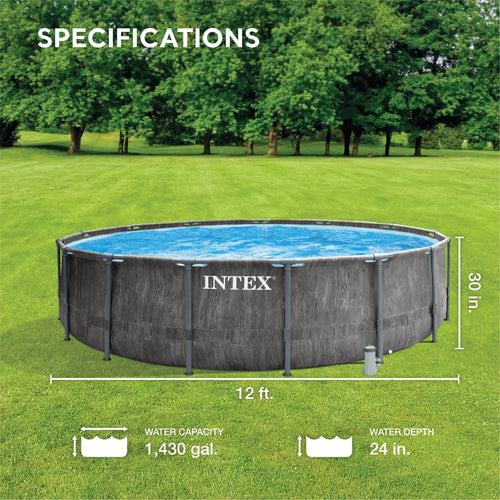 12'x30 Round Above Ground Swimming Pool J98679