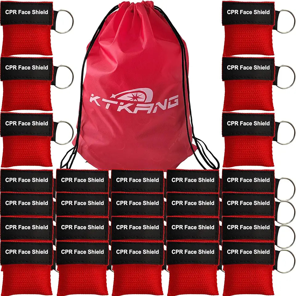 Red CPR Barrier with Keychain 100pcs P892331