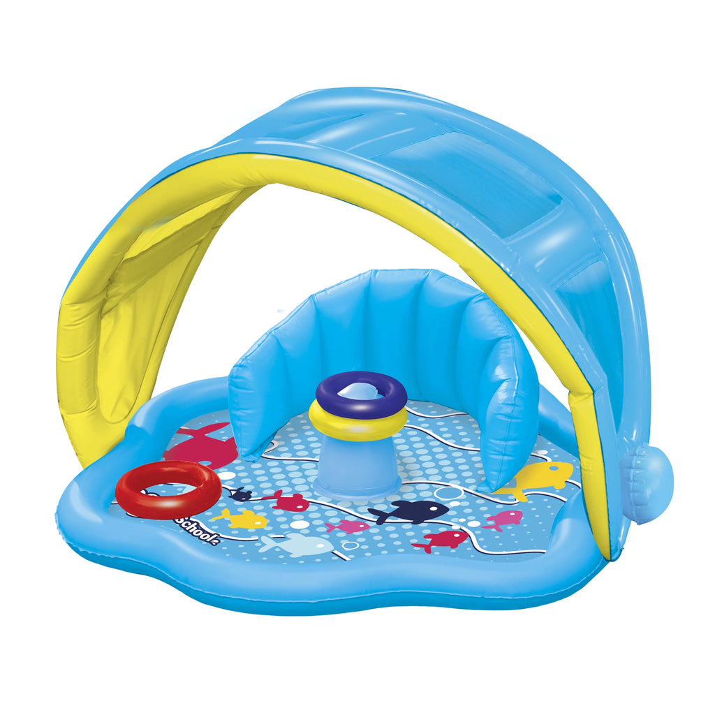 Baby Splash Mat with Inflatable Canopy, 3 Stackable Play Rings Y73663