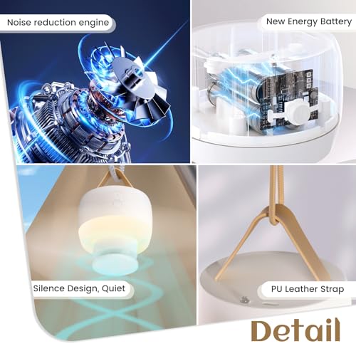 Portable Camping Ceiling Fan with LED Lantern E98345