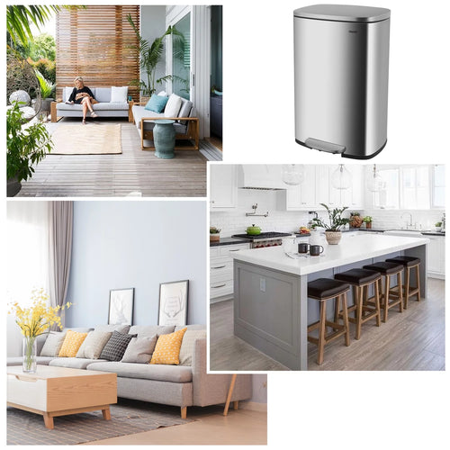 13 Gallon Fingerprint Proof Kitchen Trash Can F358