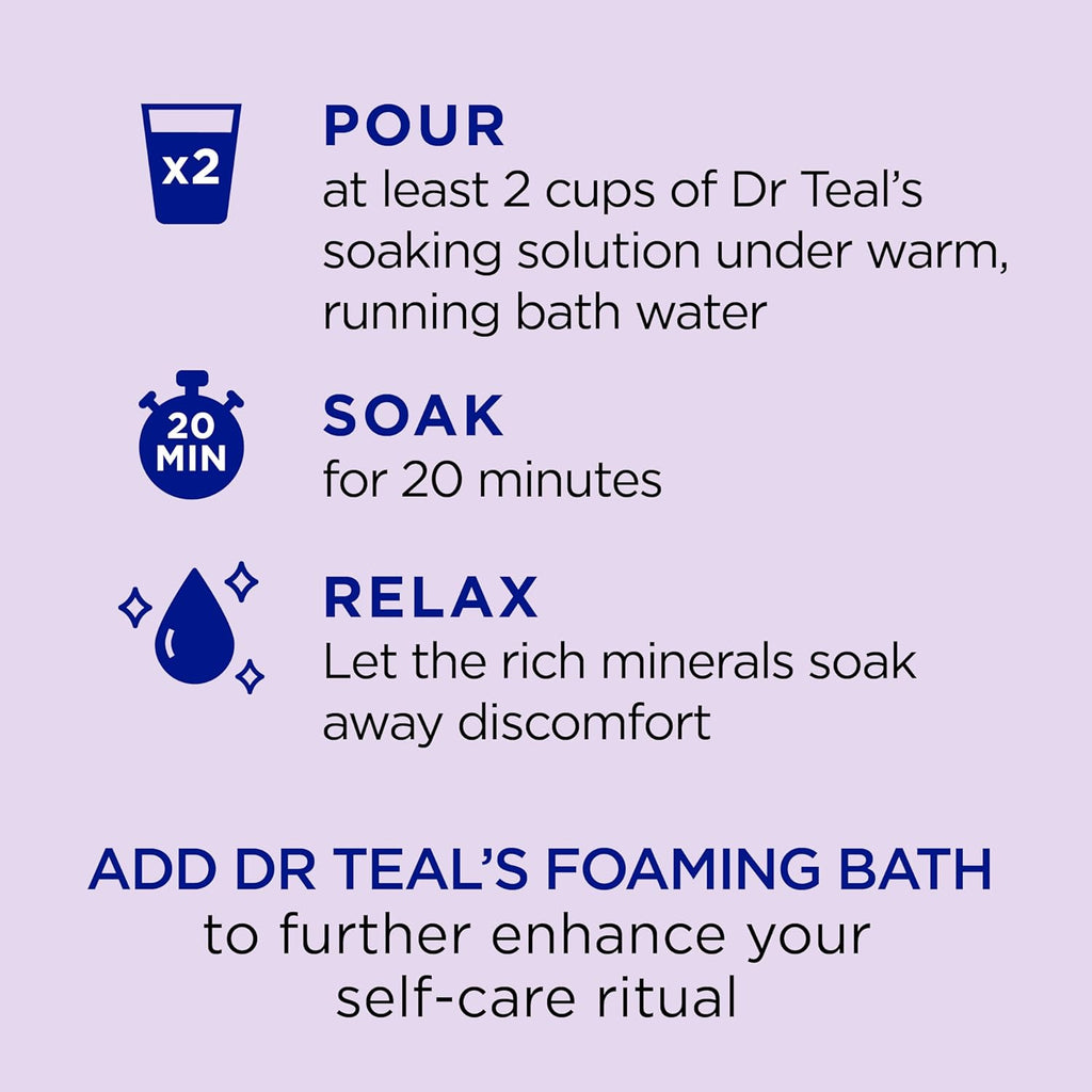 Lavender Epsom Salt Soaking Solution and Foaming Bath Combo Pack N738