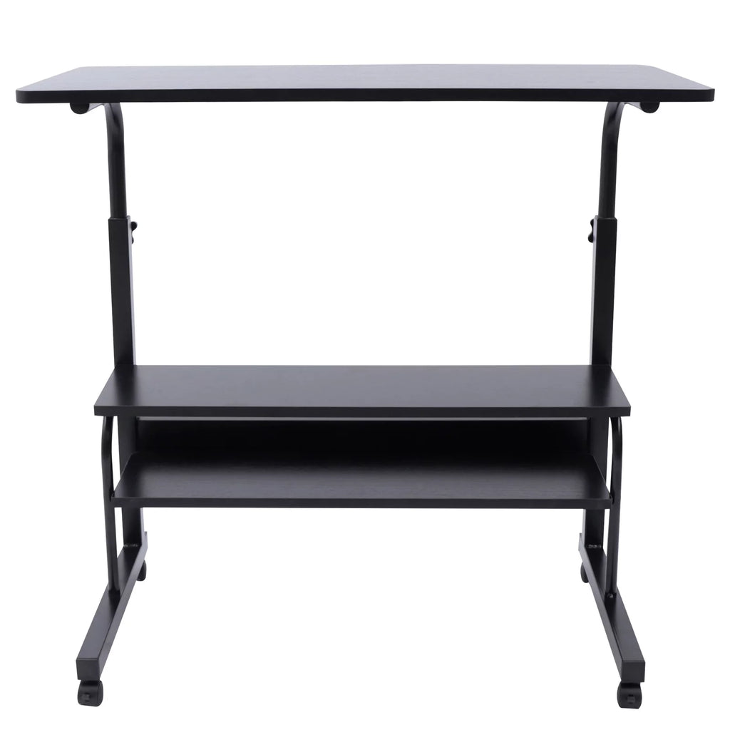 Height Adjustable Mobile Computer Desk with Wheels K97487
