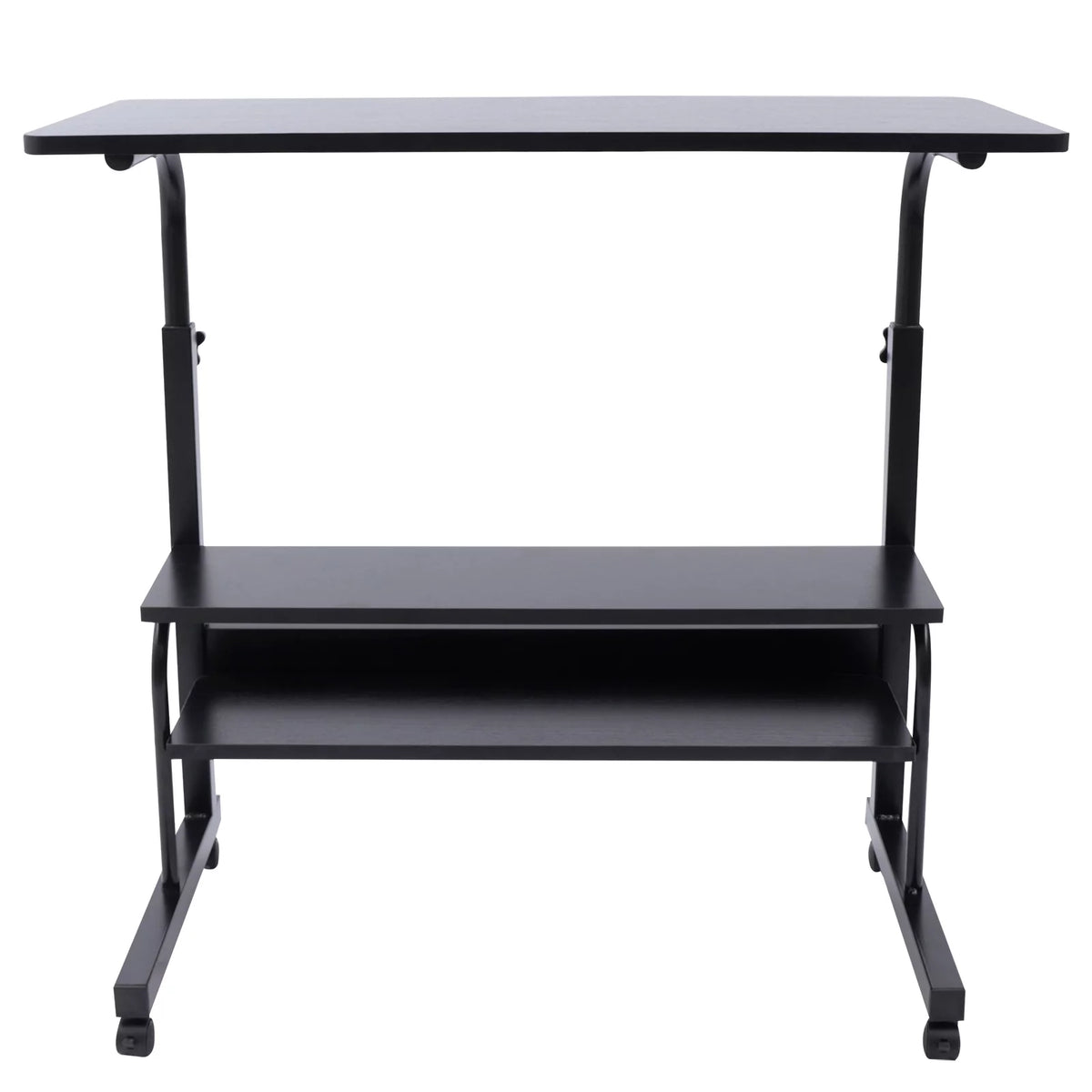 Height Adjustable Mobile Computer Desk with Wheels K97487