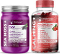 Irish Sea Moss Gel Elderberry Flavor Magnesium Glycinate Gummies 1000mg I7316