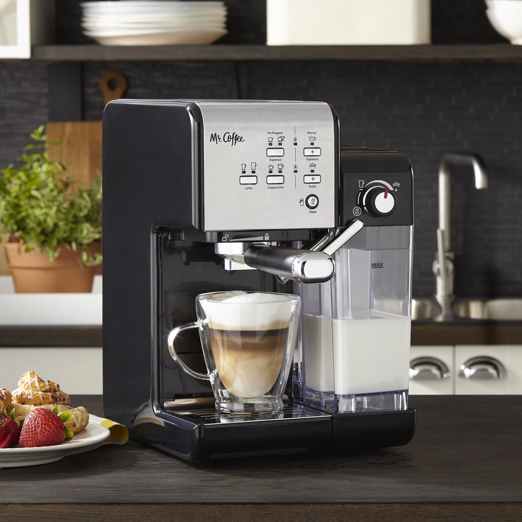 Black Espresso and Cappuccino Machine O8808