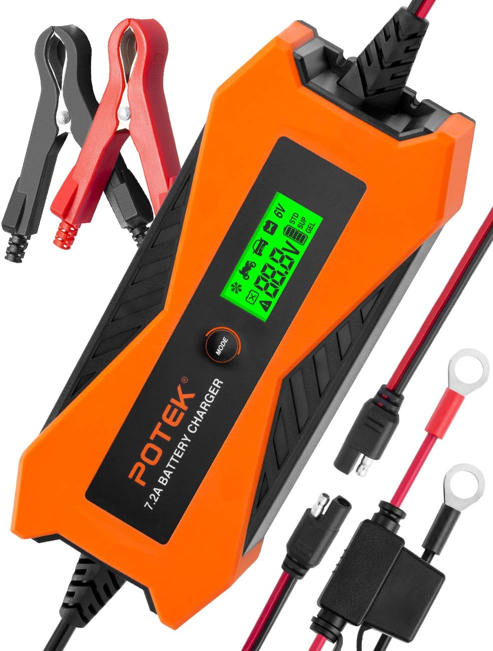 6V/12V 7.2A Smart Car Battery Charger and Maintainer A607