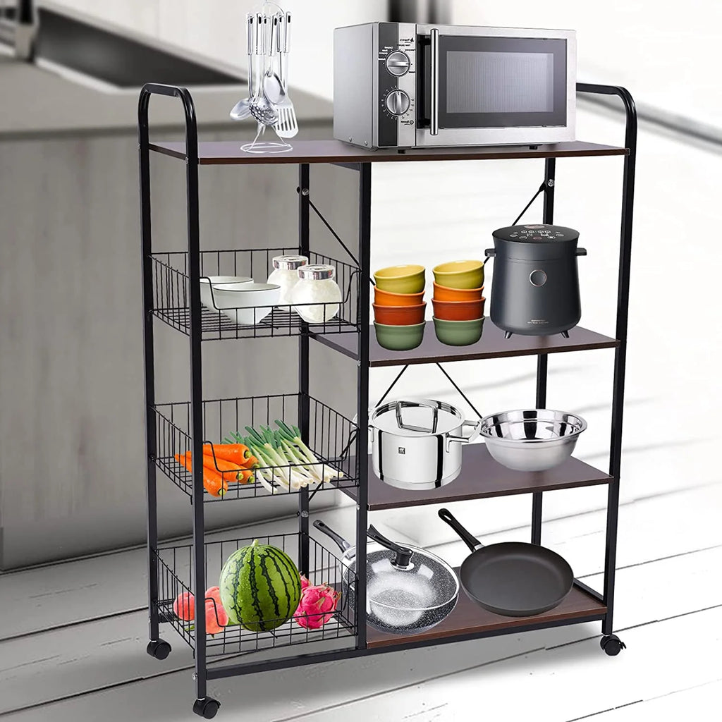 Industrial Microwave Oven Stand with Storage Shelf H4018