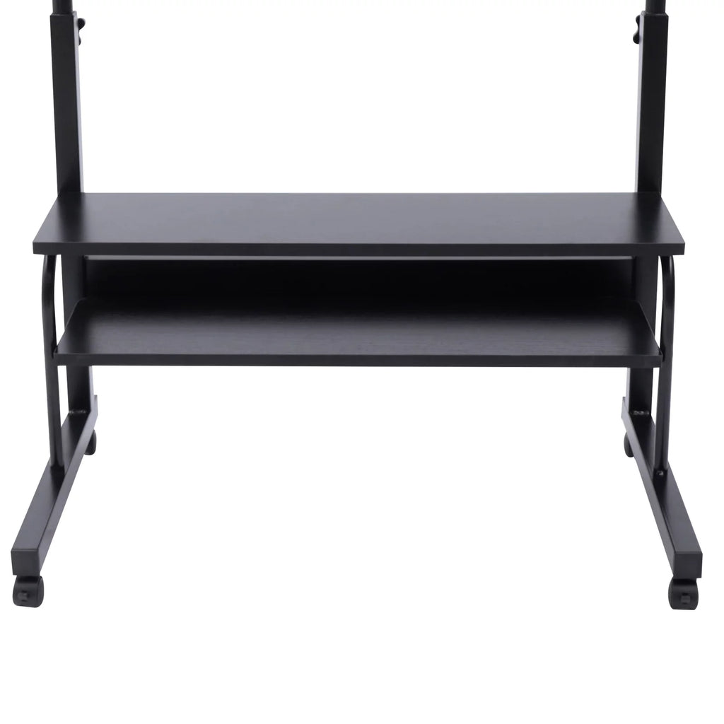 Height Adjustable Mobile Computer Desk with Wheels K97487