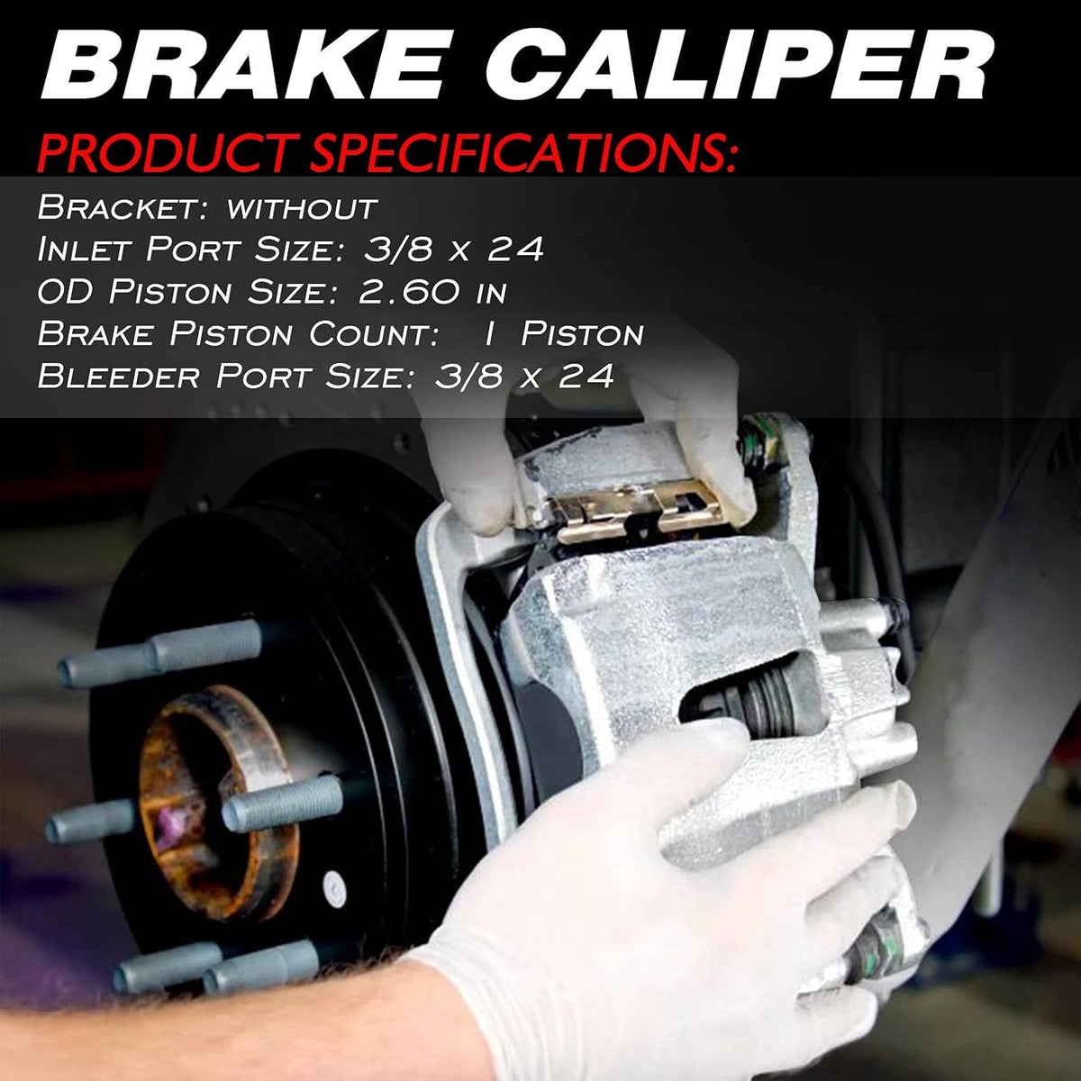 Front Driver Side Brake Caliper Assembly Pack of 2 F4041