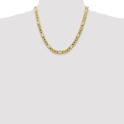 10K Yellow Gold Figaro Chain Necklace 20" J51127