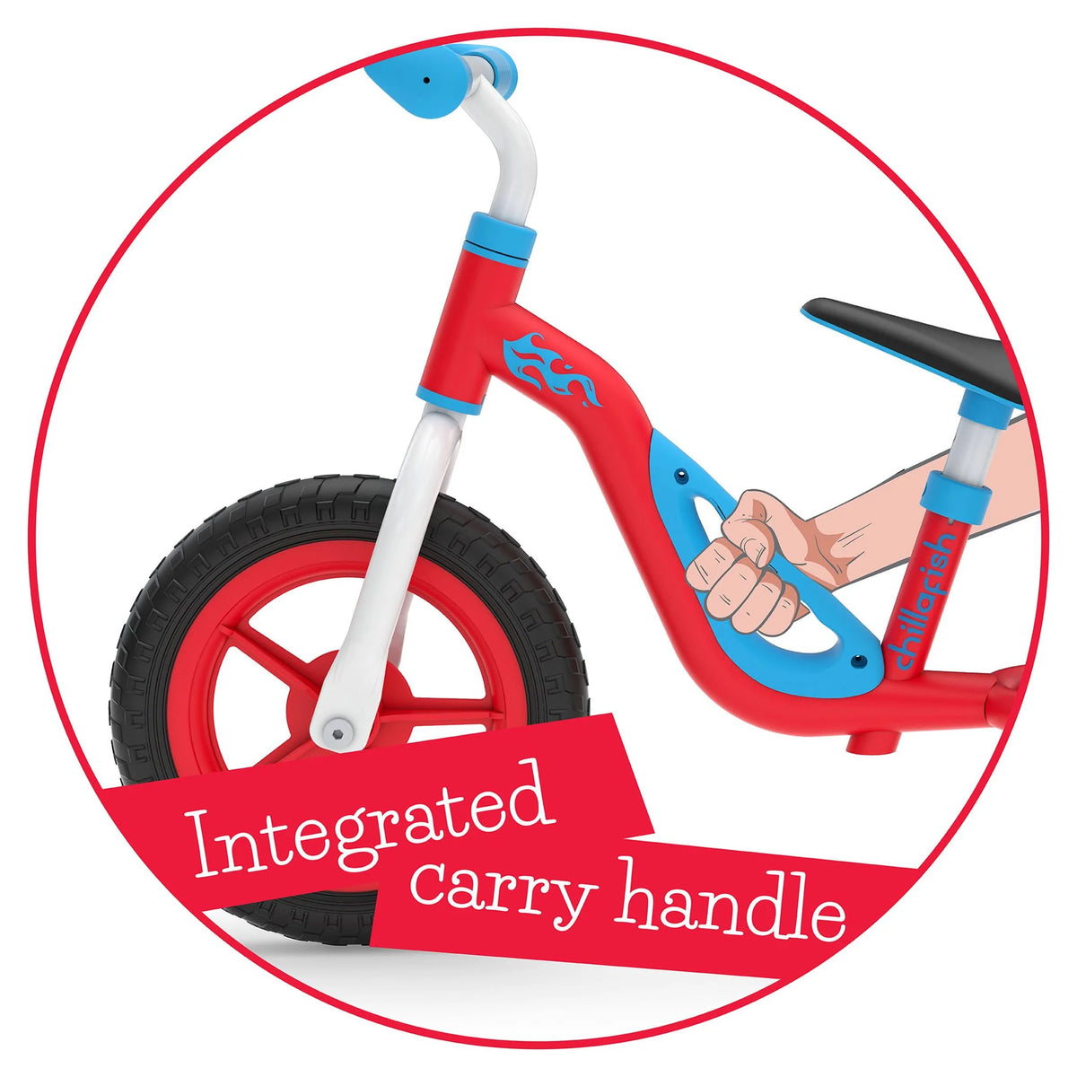 Lightweight Toddler Balance Bike with Carry Handle, Adjustable Seat, 10-inch Wheels, Red U796517