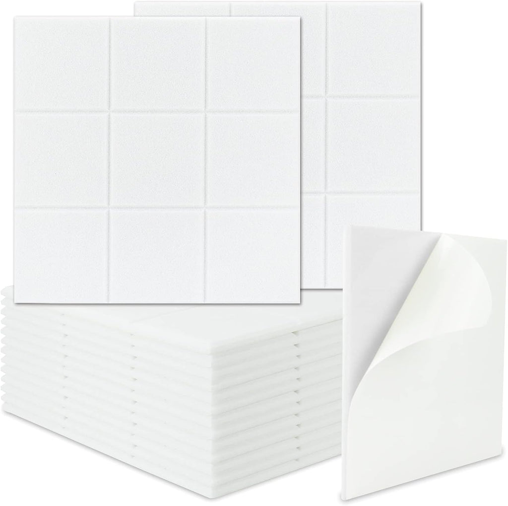 16 Pack Self-adhesive Acoustic Absorption Panels (Shallow Camel) I823420