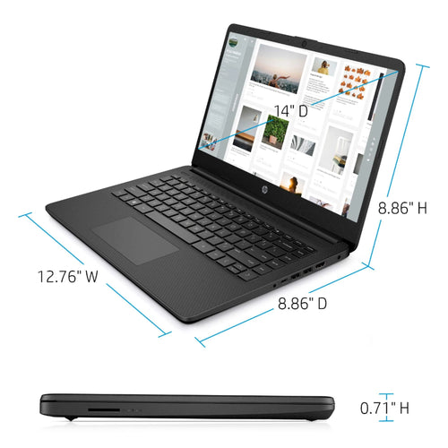 14" HD Laptop Computer, AMD Athlon Silver 3050U, 16GB DDR4, 1TB SSD, Black, Windows 10 S F6165