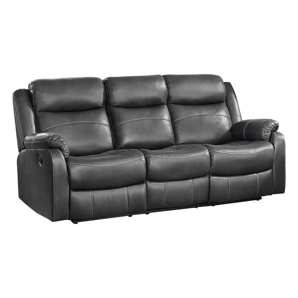 Dark Gray Double Reclining Sofa with Cup Holders K290
