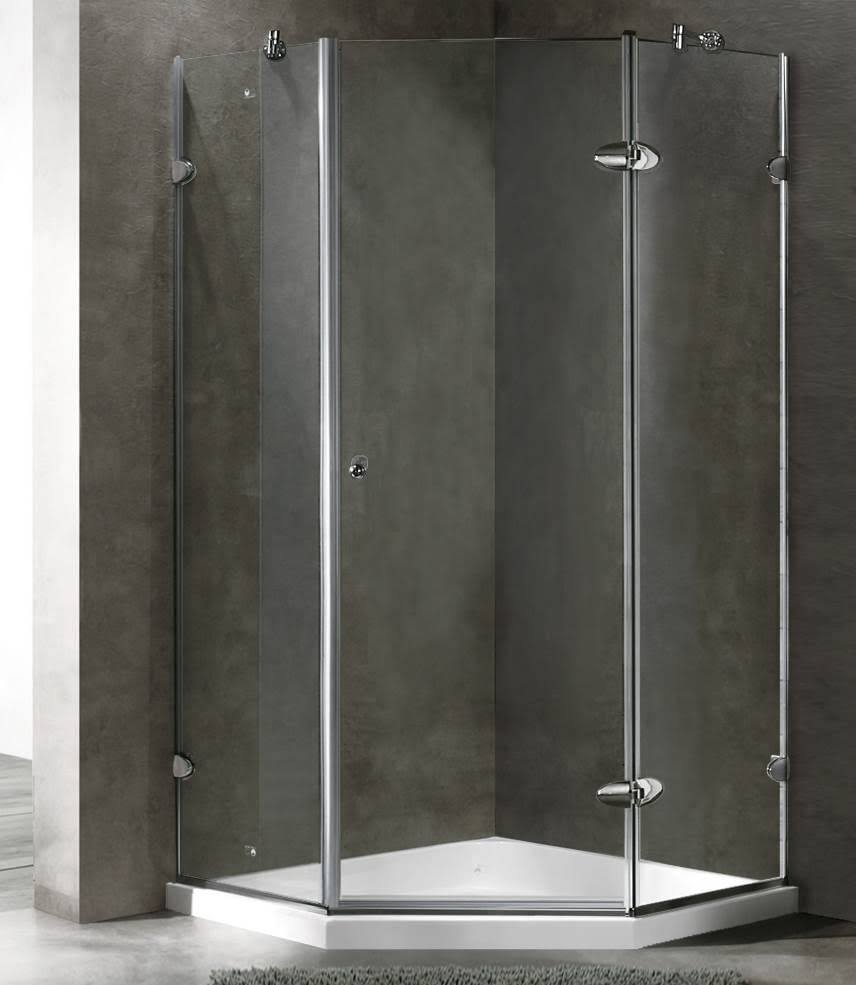 Frameless Neo-Angle Shower Enclosure with Low-Profile Base C7337