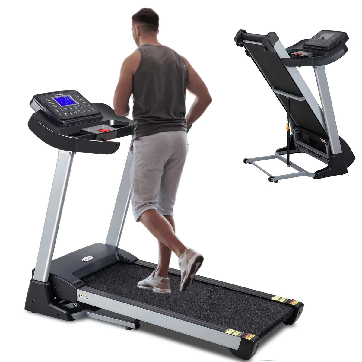 Folding Treadmill with 15% Electric Incline Z569012