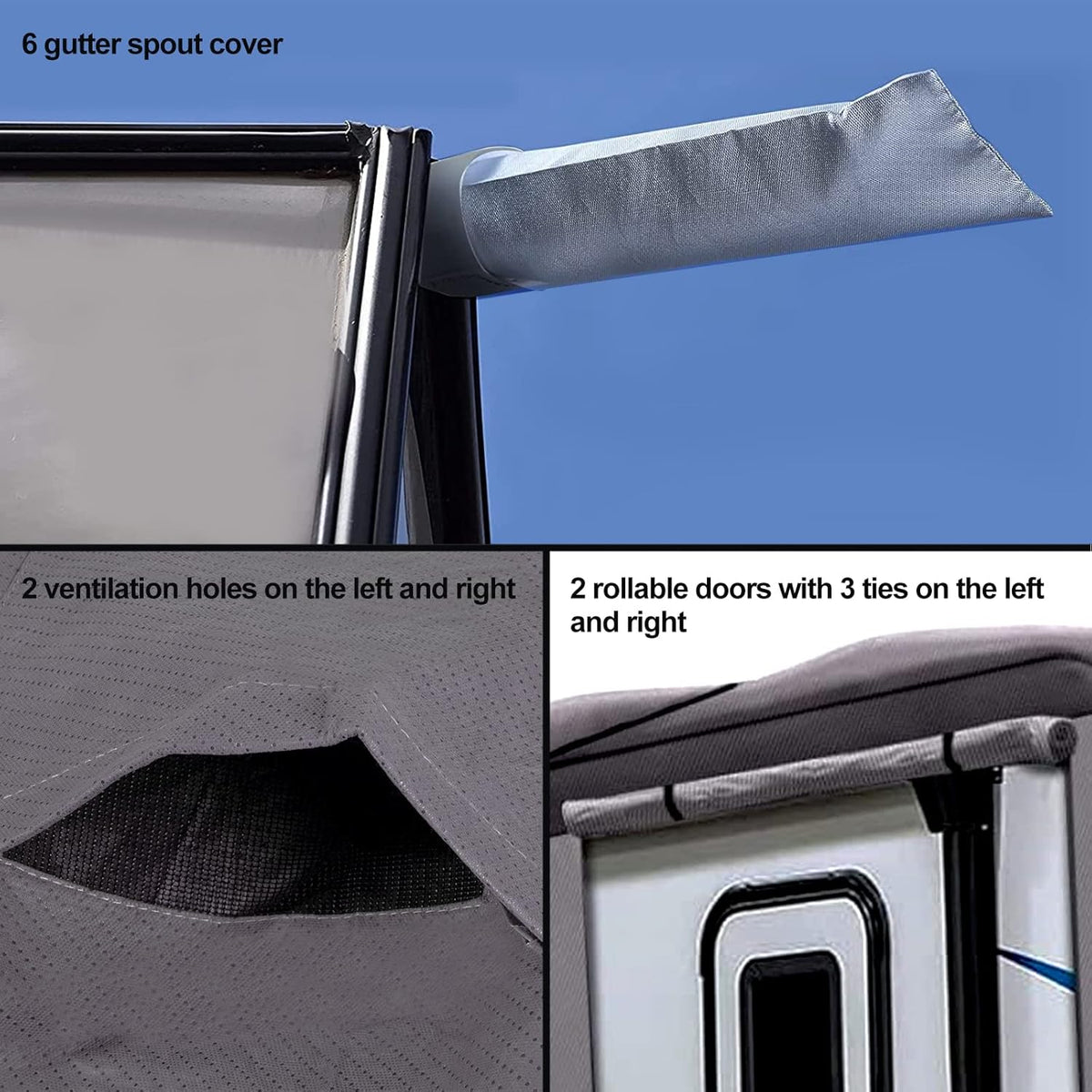 6 Layers RV Cover Anti-UV Windproof Ripstop Extra Thick Camper Cover G12371