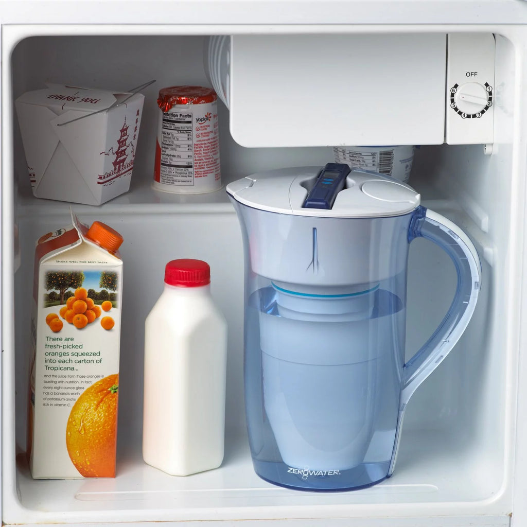 Round Water Filter Pitcher, 10 Cups, Blue K806144