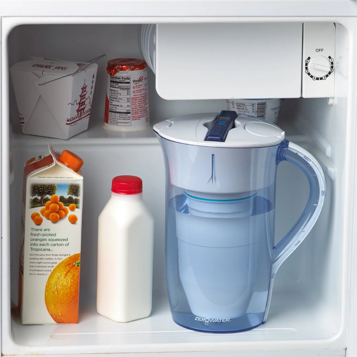 Round Water Filter Pitcher, 10 Cups, Blue K806144