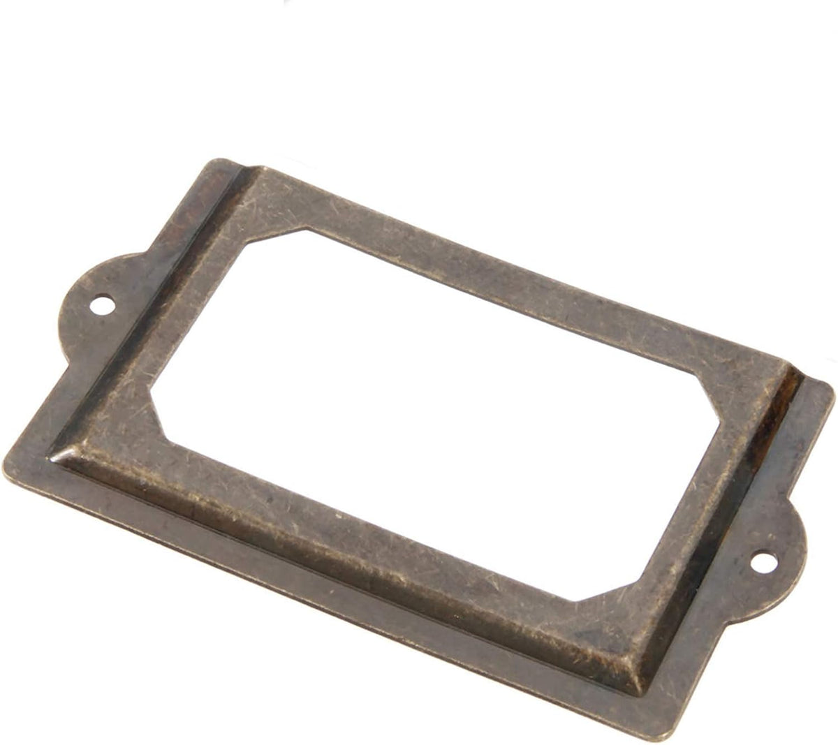 Bronze Drawer Pull Labels Holders (Length:3-1/2", Height:1-5/8") L199246