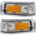 1995 Lincoln Town Car Corner Light Driver and Passenger Side Clear & Amber Lens D313607