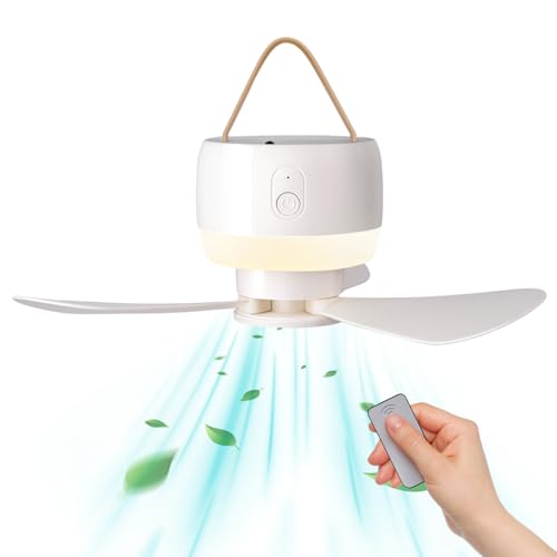 Portable Camping Ceiling Fan with LED Lantern E98345