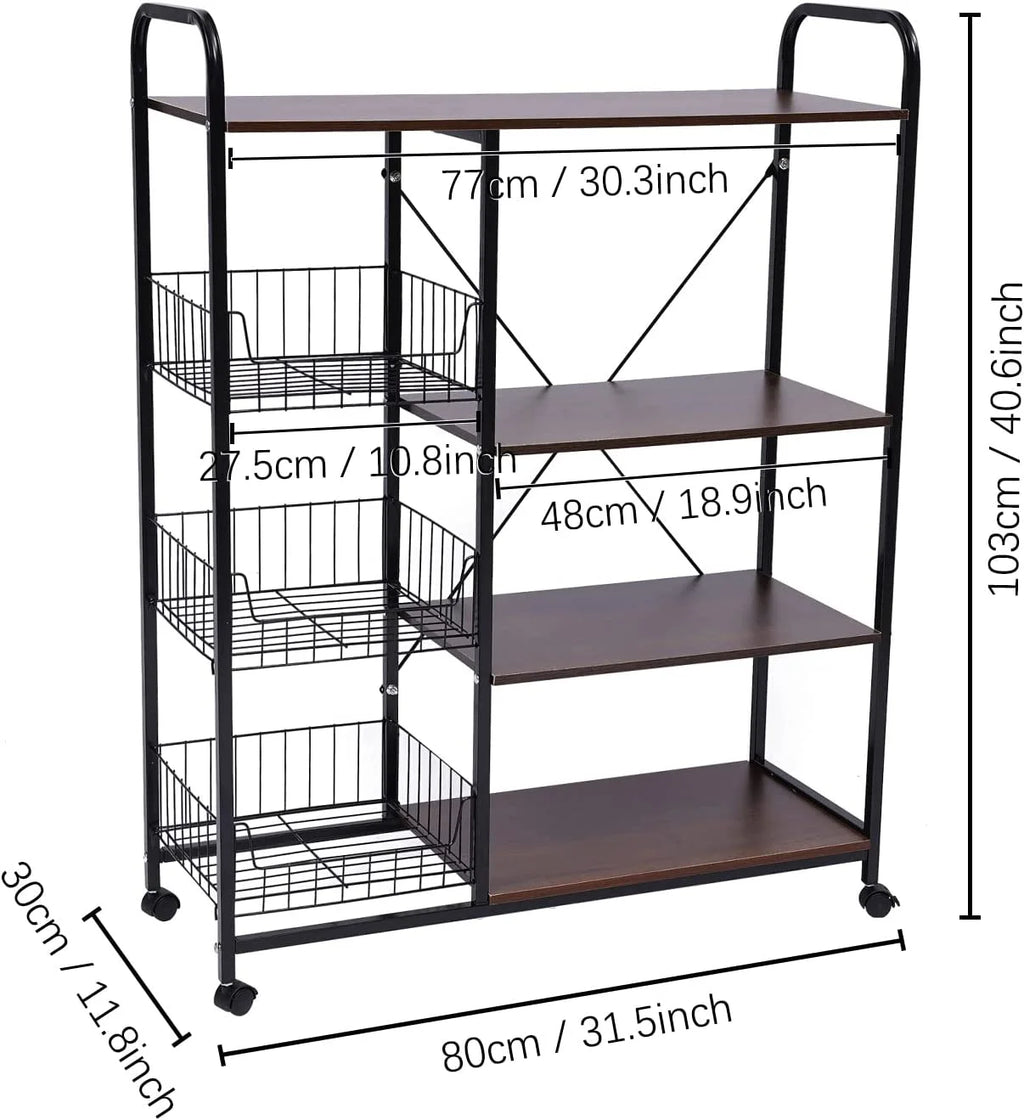 Industrial Microwave Oven Stand with Storage Shelf H4018